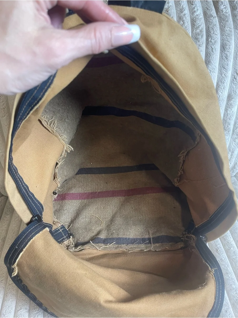Carhartt Brown Canvas Backpack School Work Laptop Bag Front Pocket